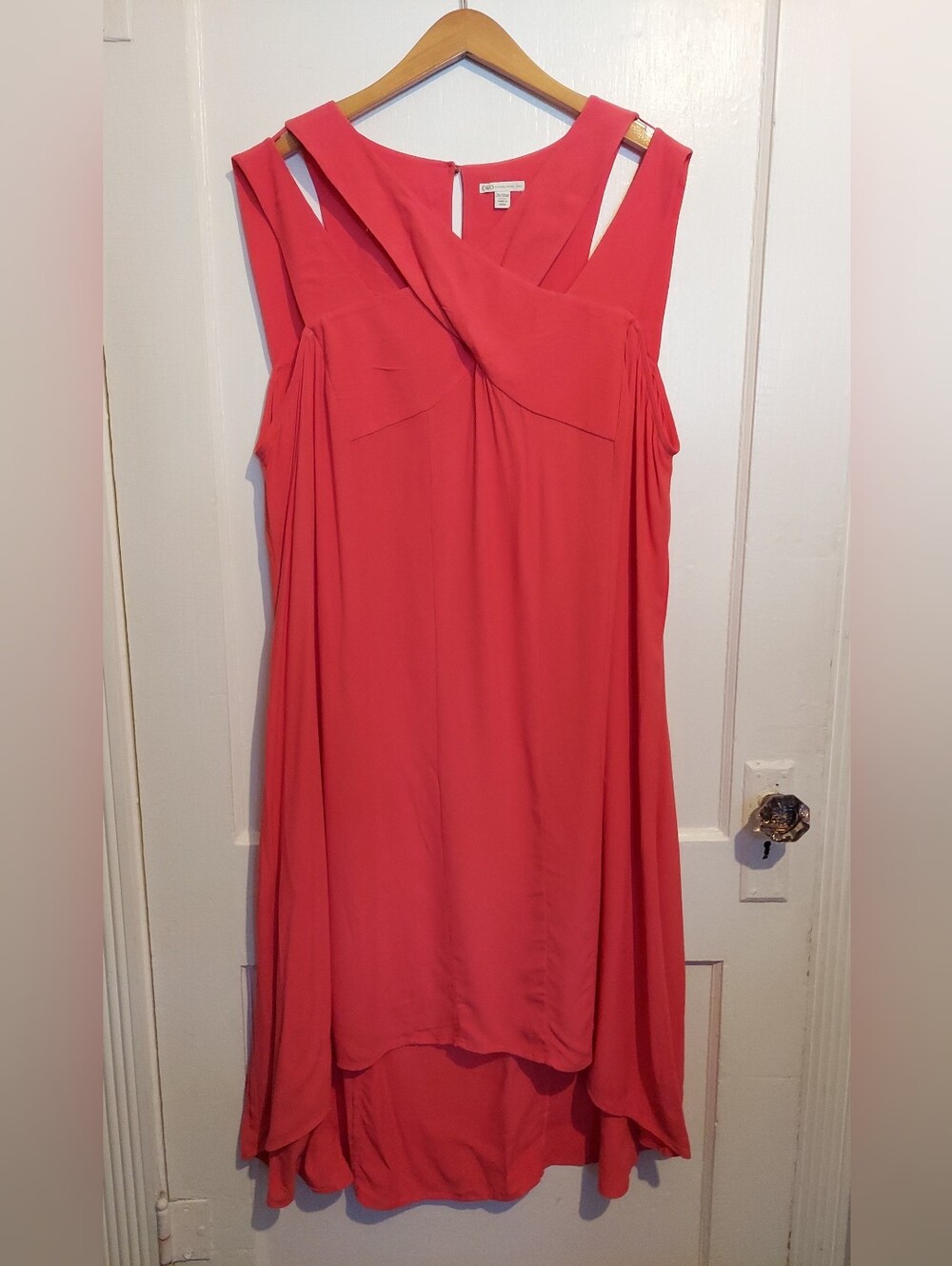 Cato ALine Dress Womens Plus 26/28W Carol Cold Shoulder High Low Hem Cocktail